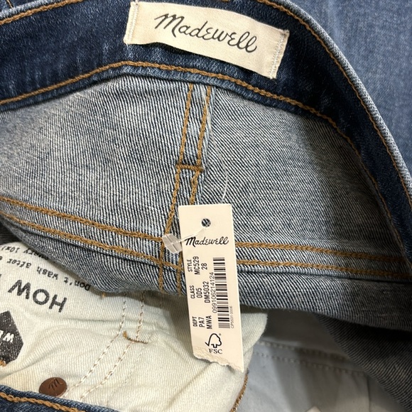 NWT Madewell 11" High-Rise Skinny Jeans Markland Wash Tencel Denim Size 28 - Picture 15 of 16